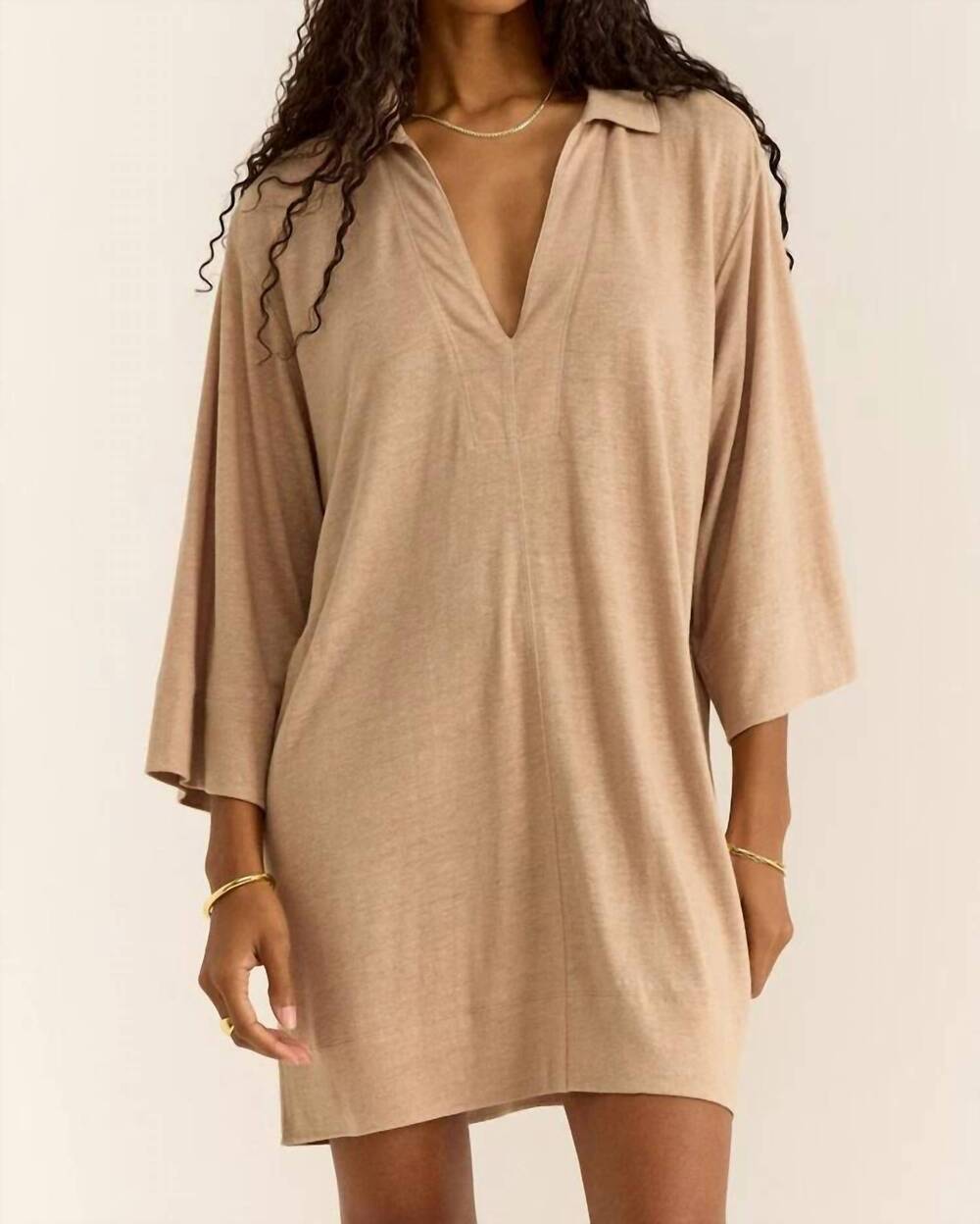 NEW Z SUPPLY mallory slub cover up in iced coffee